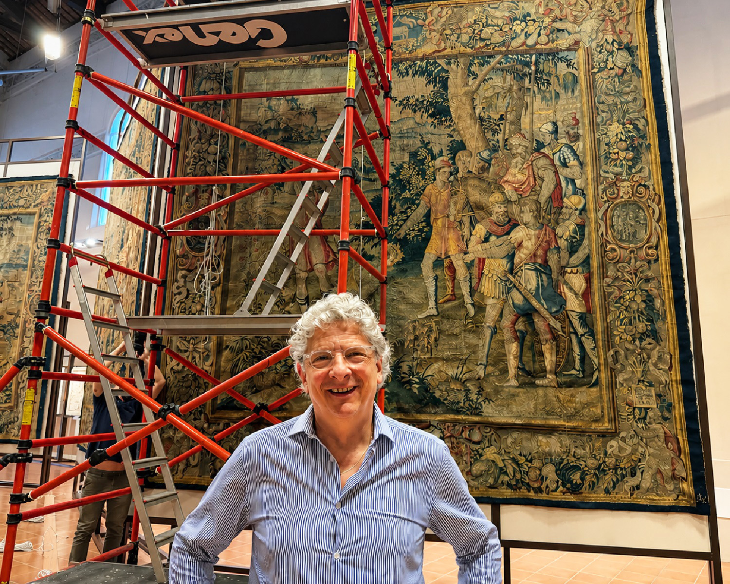 PARTITE LE OPERAZIONI DI RESTAURO DELL'ARAZZO DEL 500 SULLA DECAPITAZIONE DI SAN GIORGIO