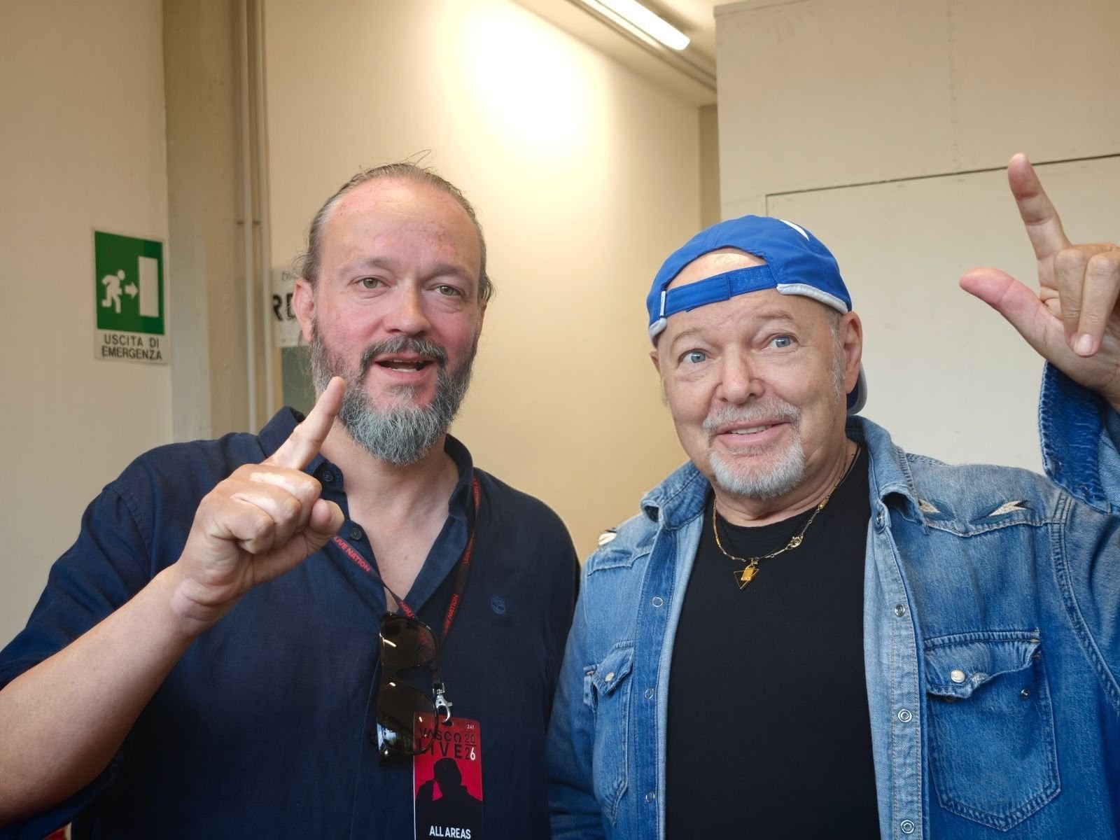 MUSICA. IL SINDACO ALAN FABBRI HA INCONTRATO VASCO ROSSI PRIMA DEI DUE CONCERTI AL PARCO URBANO