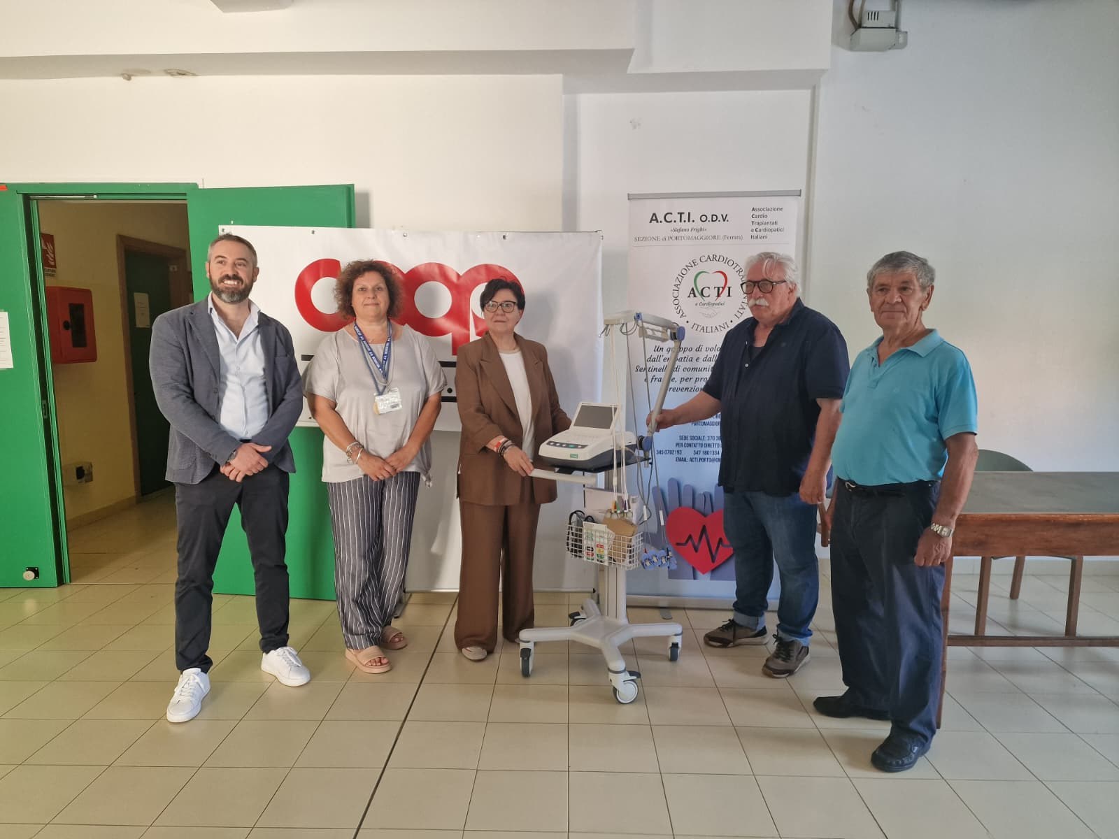 SANITÀ. NUOVO ELETTROCARDIOGRAFO DONATO ALLA CASA DELLA COMUNITÀ DI PORTOMAGGIORE - OSTELLATO