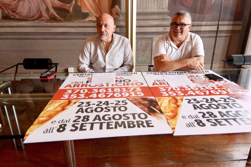 FERRARA. PRESENTAZIONE DELLA " SAGRA DEL PINZINO E DELL'ARROSTICINO" IN PROGRAMMA AL CENTRO RIVANA GARDEN