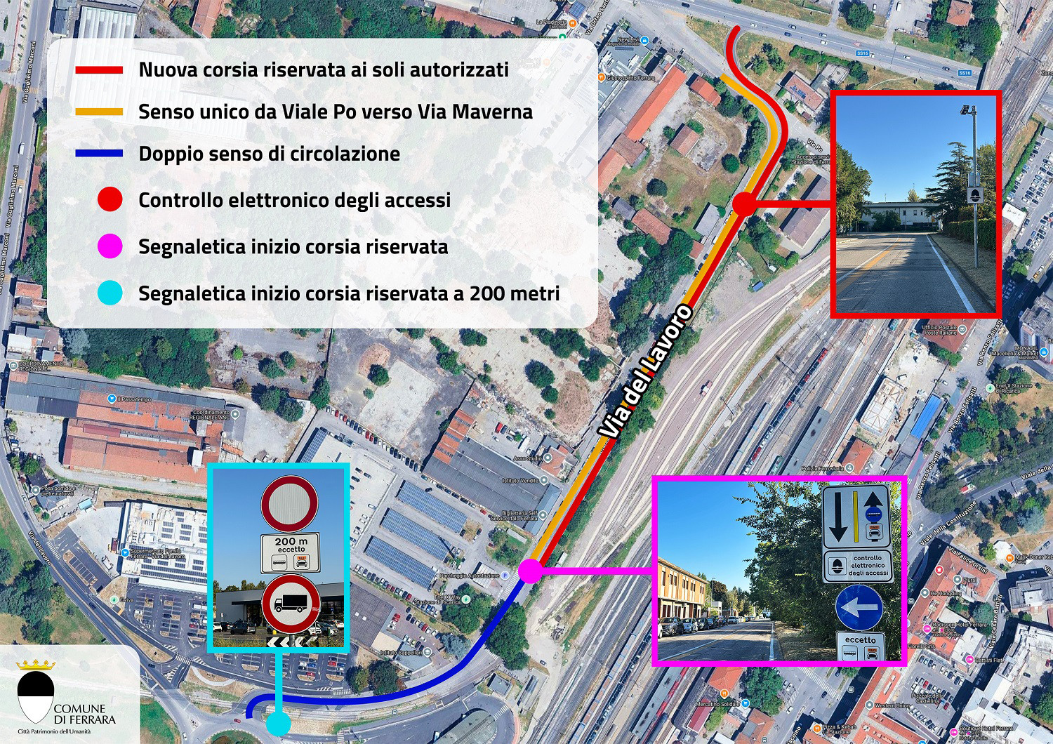 VIABILITÀ. CREATA UNA NUOVA CORSIA RISERVATA IN VIA DEL LAVORO. POTRANNO UTILIZZARLA SOLO GLI AUTORIZZATI: LE INFO