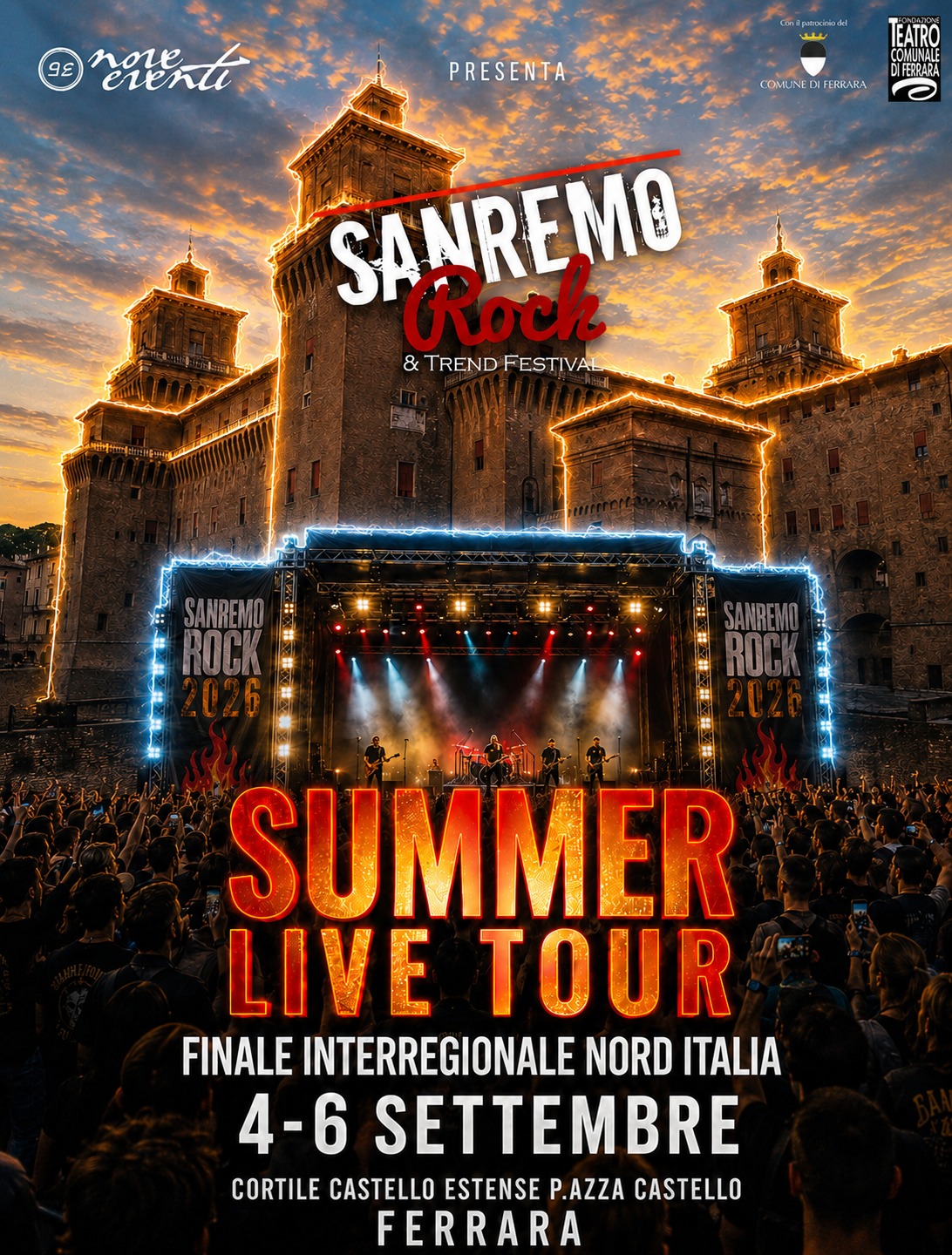 SANREMO ROCK & TREND FESTIVAL: TRE SERATE DI MUSICA DAL VIVO NEL CORTILE DEL CASTELLO SANREMO ROCK & TREND FESTIVAL: TRE SERATE DI MUSICA DAL VIVO NEL CORTILE DEL CASTELLO